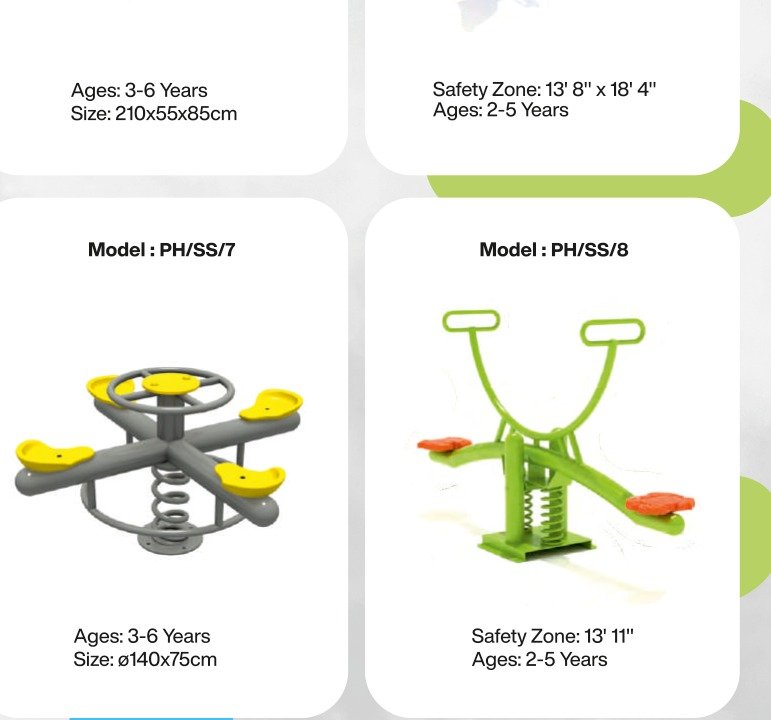 4-Seat Damped Spring See-Saw